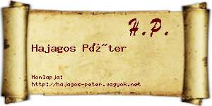 Hajagos Péter névjegykártya